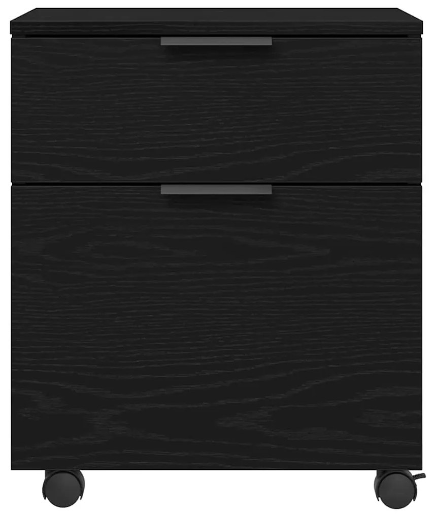 vidaXL Ντουλάπα Αρχείων Μαύρη δρυς 45 x 38 x 54 εκ Επεξεργασμένο ξύλο