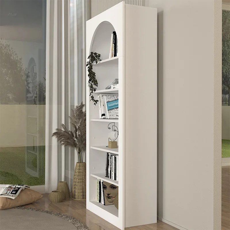 ΒΙΒΛΙΟΘΗΚΗ VOILA MEGAPAP ΧΡΩΜΑ ΛΕΥΚΟ 74X35X180ΕΚ.