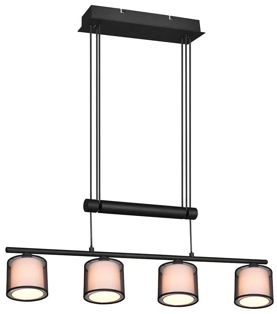 Φωτιστικό Οροφής - Ράγα Burton 311400432 82x12x150cm 4xE14 28W Black-White Trio Lighting