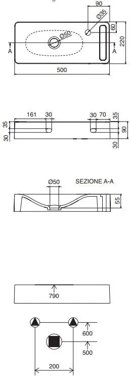 Νιπτήρας Scarabeo Hung