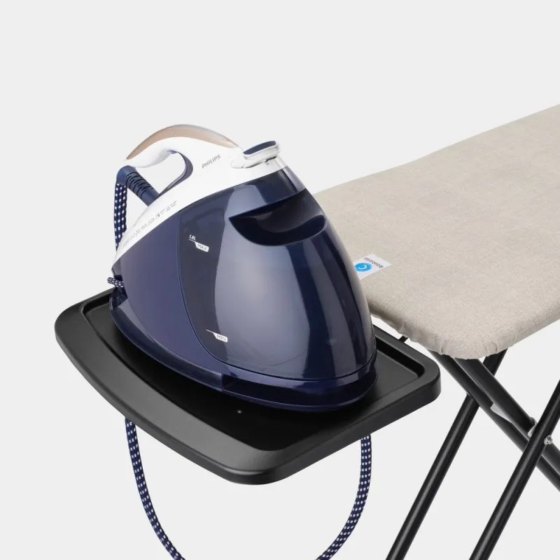 Τραπέζι σιδερώματος Brabantia C 1008896, 124x45 cm, 7 θέσεις ρύθμισης, υποδοχή γεννήτριας ατμού, ανοιχτό γκρι