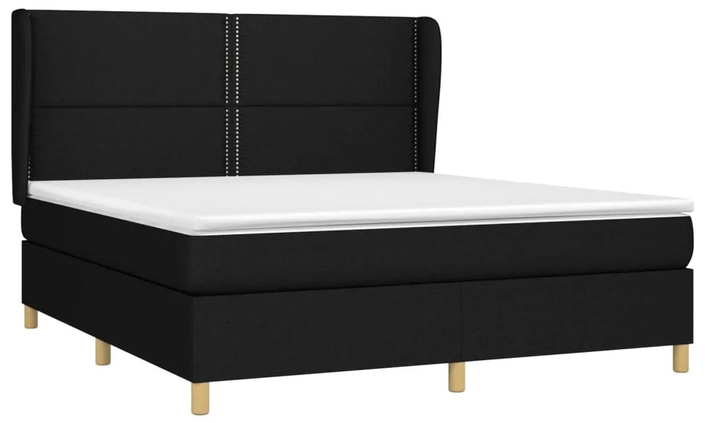 ΚΡΕΒΑΤΙ BOXSPRING ΜΕ ΣΤΡΩΜΑ ΜΑΥΡΟ 180X200 ΕΚ. ΥΦΑΣΜΑΤΙΝΟ 3128463