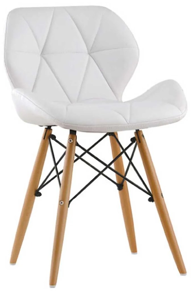 Καρέκλα Margo10-0066 47X53X72cm White Wood, Polypropylene