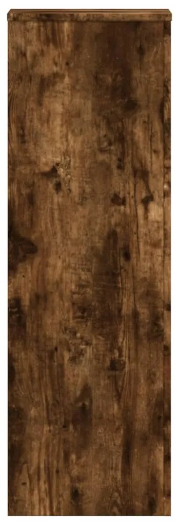 vidaXL Βάσεις Φυτών 2Τεμ. Καπνιστή Δρυς 33x33x100εκ Επεξεργασμένο Ξύλο