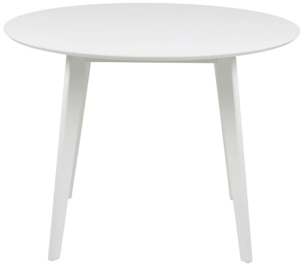 Τραπέζι Oakland 385 Άσπρο, Άσπρο, 76cm, 21 kg, Φυσικό ξύλο καπλαμά, Ινοσανίδες μέσης πυκνότητας, Ξύλο, Ξύλο: Καουτσούκ | Epipla1.gr