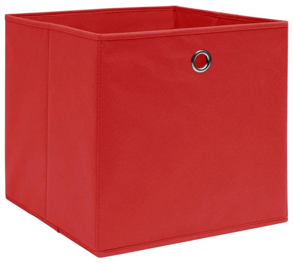 vidaXL Κουτιά Αποθήκευσης 10 τεμ. Κόκκινα 32 x 32 x 32 εκ. Υφασμάτινα