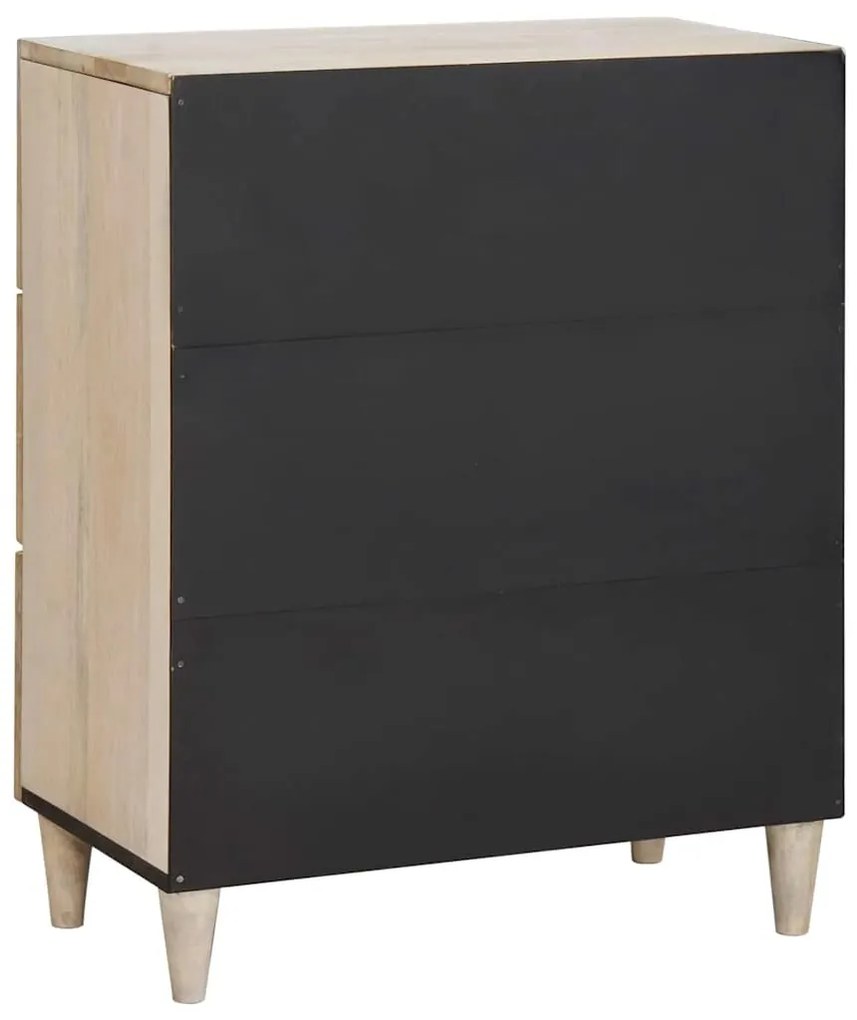 vidaXL Πλαϊνό γραφείο Λευκό 60 x 33 x 75 cm Μασίφ ξύλο μάνγκο