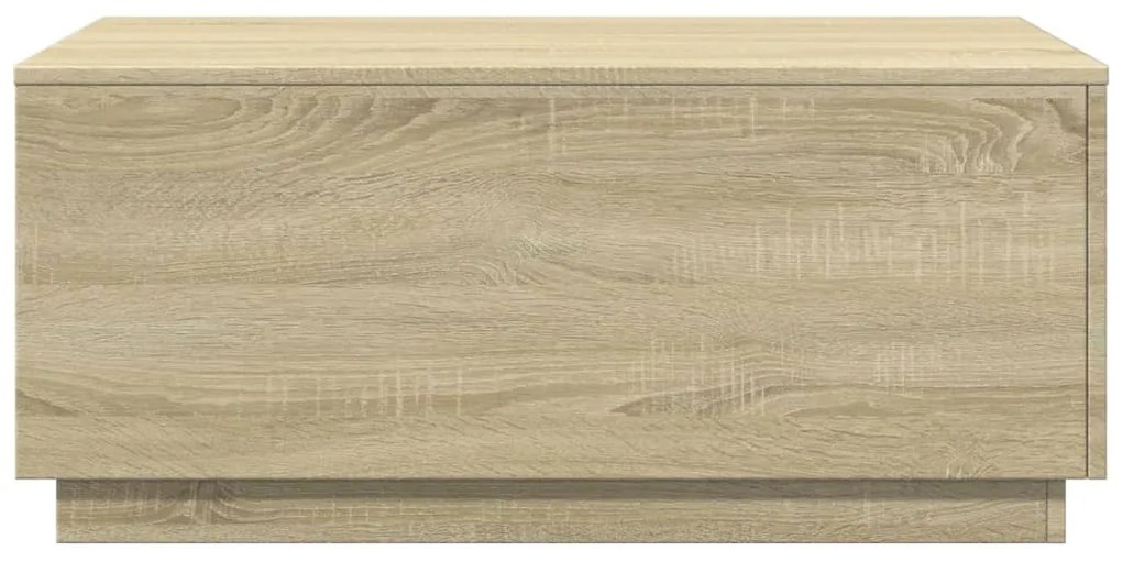 vidaXL Τραπεζάκι Σαλονιού με LED Sonoma Δρυς 90 x 50 x 40 εκ.
