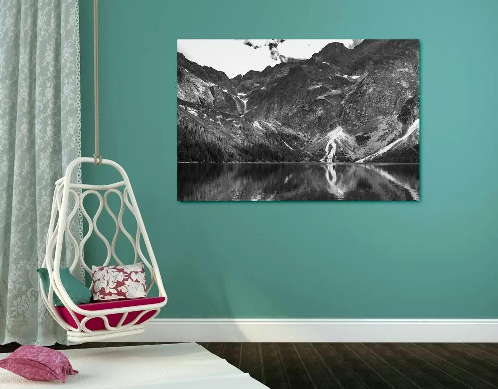 Εικόνα Morské oko στα Τάτρα σε ασπρόμαυρο - 60x40