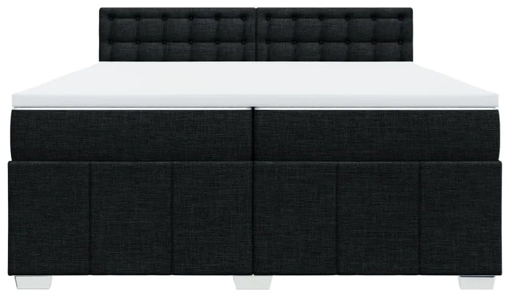 ΚΡΕΒΑΤΙ BOXSPRING ΜΕ ΣΤΡΩΜΑ ΜΑΥΡΟ 200X200 ΕΚ. ΥΦΑΣΜΑΤΙΝΟ 3289491