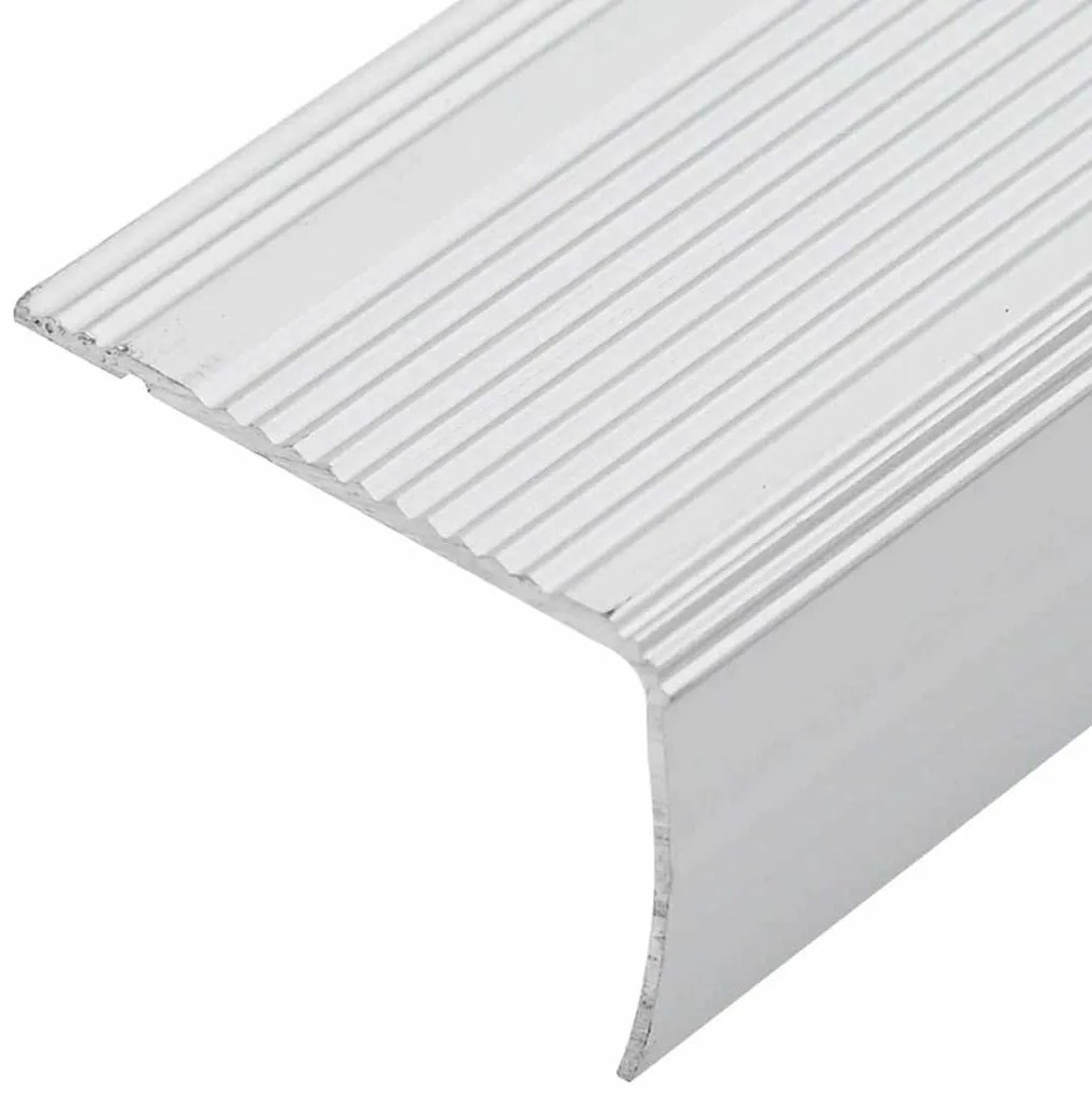vidaXL Προστατευτικά ακμών σκάλας 10 pcs Ασημί 67 cm Αλουμίνιο