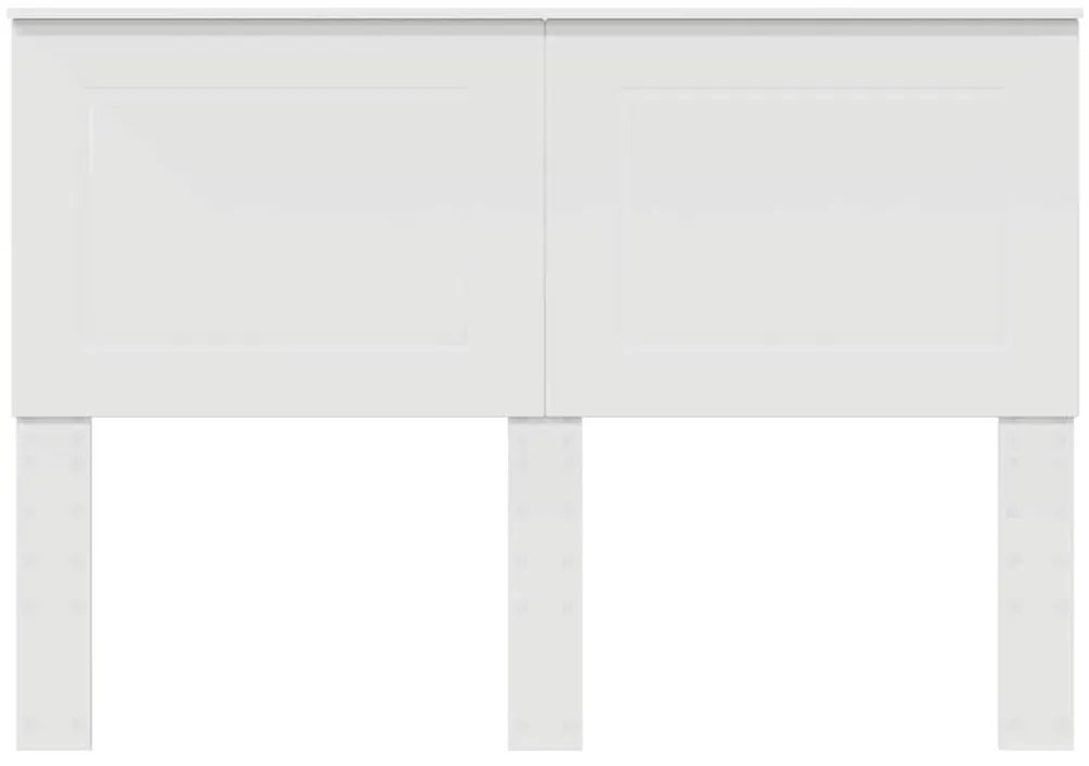 vidaXL Κεφαλάρι με κεφαλάρι Λευκό 160 cm Επεξεργασμένο ξύλο