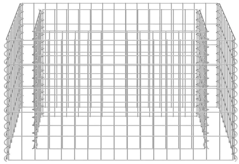 vidaXL Συρματοκιβώτιο-Γλάστρα Υπερυψωμένη 90x50x50 εκ. Γαλβ. Χάλυβας