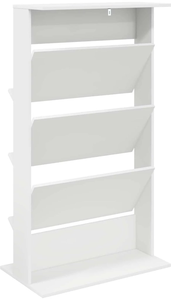 vidaXL Ράφι Περιοδικών Λευκό 70 x 41 x 126 εκ. Επεξεργασμένο ξύλο