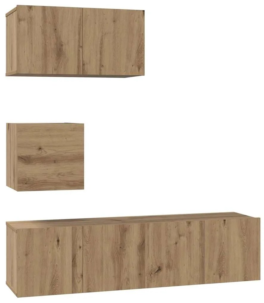 vidaXL Σετ επίπλου τηλεόρασης 4 pcs artisan δρυς 60 x 30 x 30 cm