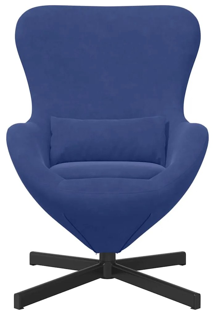 vidaXL Κάθισμα-αυγό Μπλε Αστυνομίας 63 x 73 x 90 εκ Βελούδο