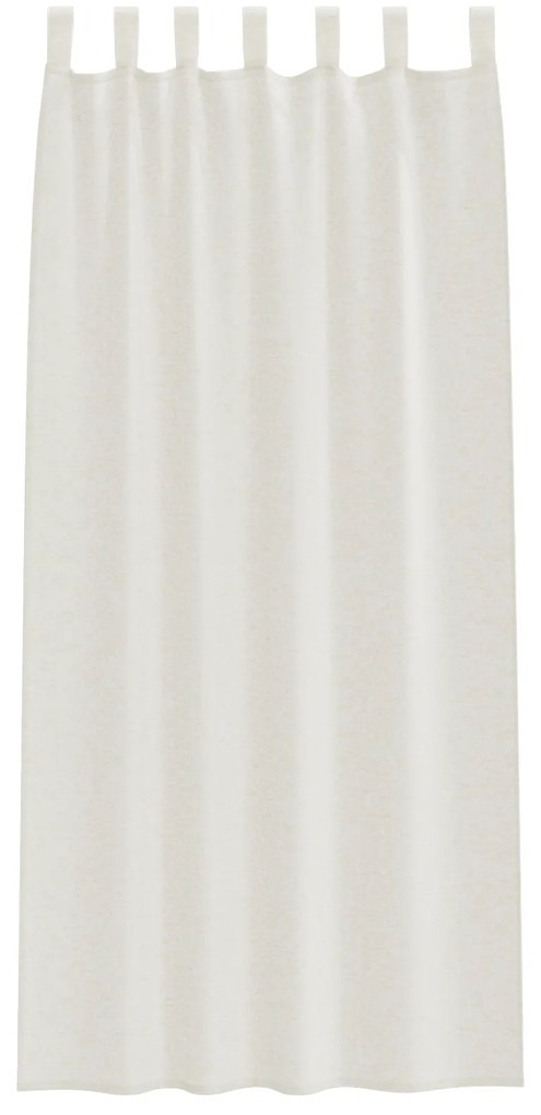 vidaXL Κουρτίνες με κουρτίνες 2 pcs Κρεμ 140 x 225 cm Πολυεστέρας