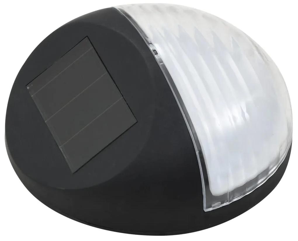 Φωτιστικά Εξωτερικού Χώρου Επιτοίχια 12 τεμ LED Στρογγυλά Μαύρα - Μαύρο