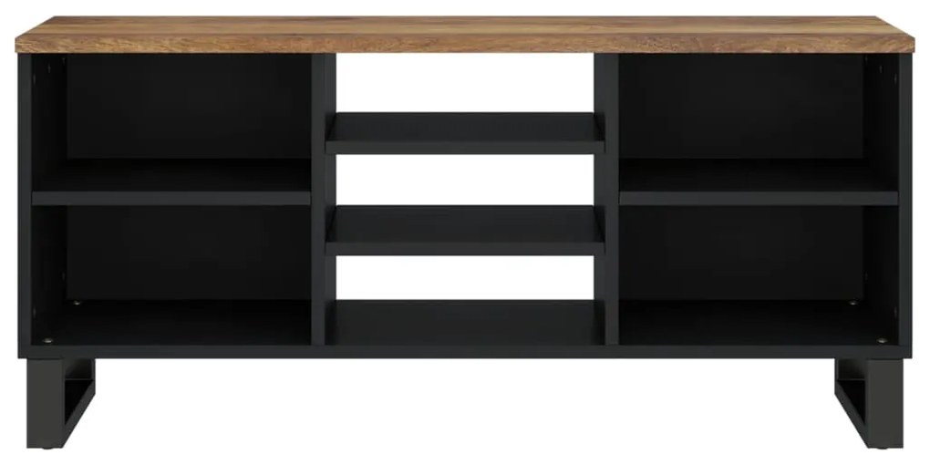 vidaXL Έπιπλο Τηλεόρασης 100x33x46 εκ. Μασίφ Ξύλο Μάνγκο &amp; Επεξ. Ξύλο