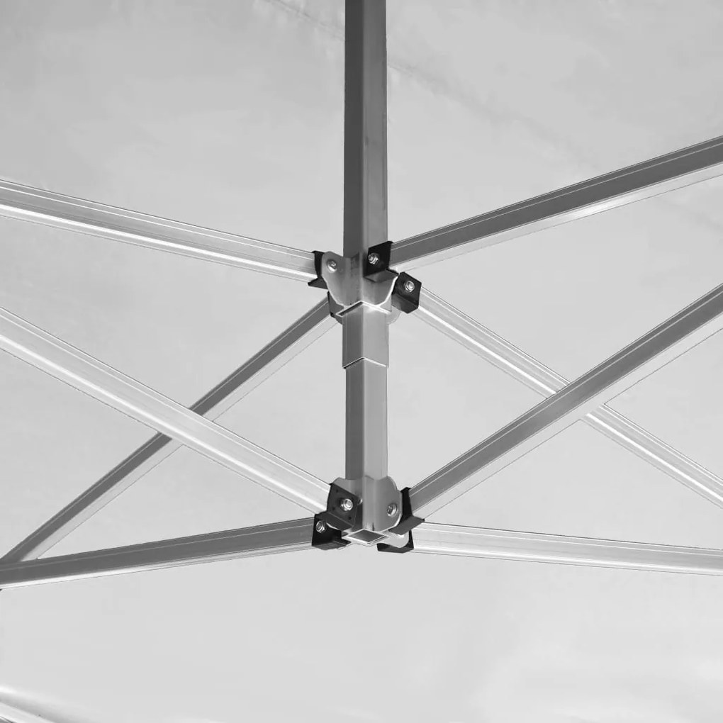 vidaXL Κιόσκι Πτυσσόμενο Επαγγελματικό Λευκό 4,5 x 3 μ. Αλουμινίου
