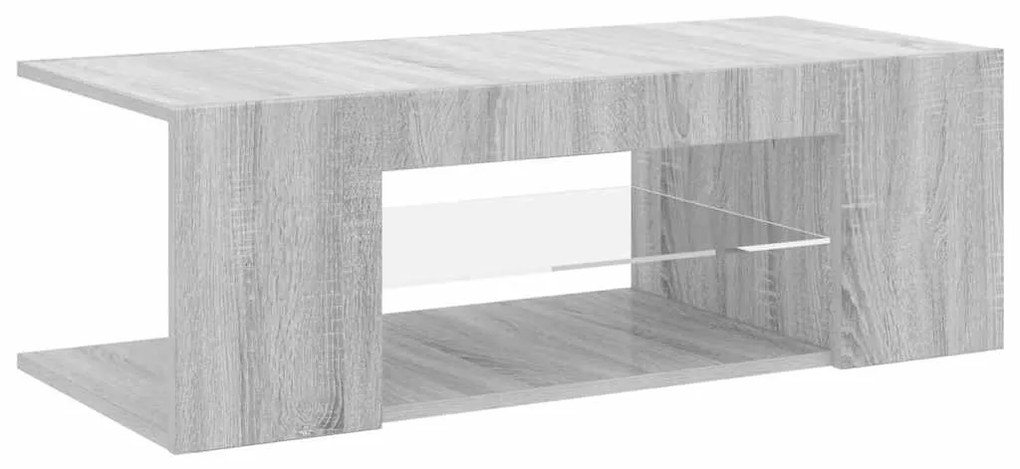 vidaXL Έπιπλο Τηλεόρασης με LED Γκρι Sonoma 90 x 39 x 30 εκ.
