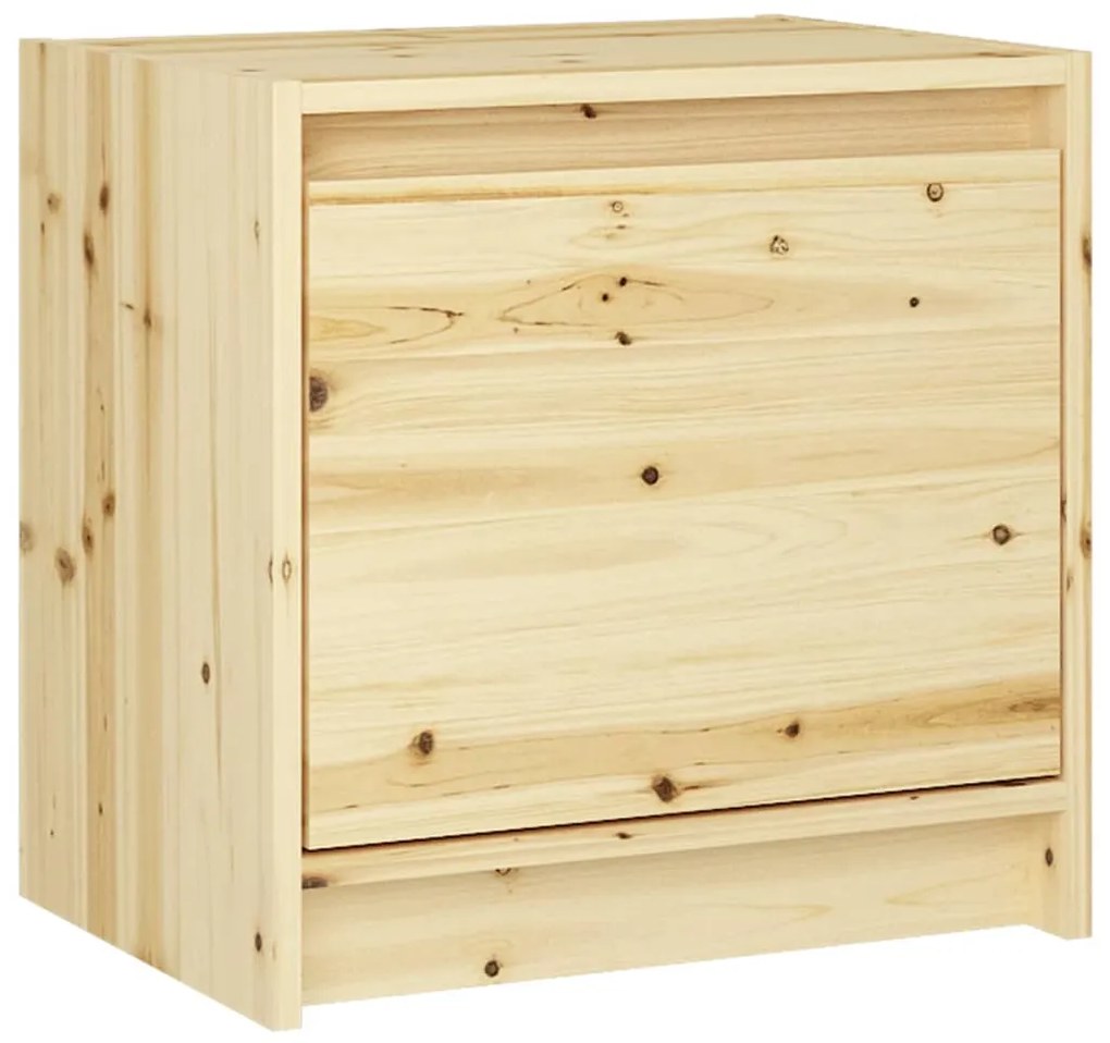 vidaXL Κομοδίνο 40 x 30,5 x 40 εκ. από Μασίφ Ξύλο Ελάτης