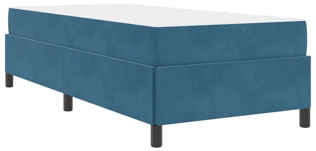 vidaXL Σκελετός Κρεβατιού με στρώμα Σκούρο Μπλε 90 x 190 cm ύφασμα