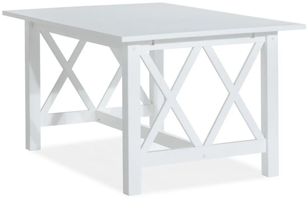 Τραπέζι Riverton 315, Άσπρο, 76x100x150cm, Ινοσανίδες μέσης πυκνότητας