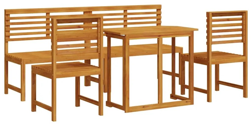 vidaXL Σετ Μπιστρό Κήπου 5 pcs Καφέ Μασίφ ξύλο ακακίας