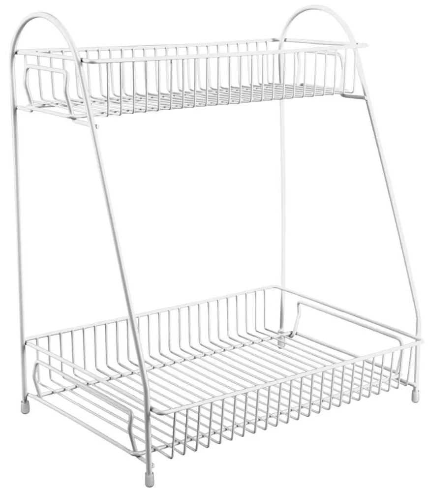 Ραφιέρα 2 Θέσεων Tidy PT3844WH 30x20x34,5cm White Present Time Metal