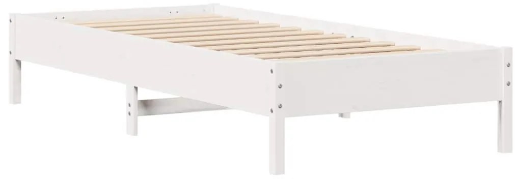 vidaXL Σκελετός Κρεβατιού Χωρίς Στρώμα Λευκό 100x200 εκ. Μασίφ Πεύκο