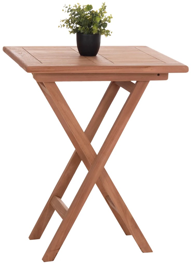 ΤΡΑΠΕΖΙ ΣΚΗΝΟΘΕΤΗ ΤΕΤΡΑΓΩΝΟ ERIS HM18118 ΞΥΛΟ TEAK--ΦΥΣΙΚΟ 60x60x75Υεκ.