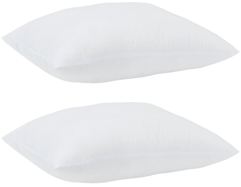 vidaXL Μαξιλάρια 2 pcs Λευκό 60 x 70 cm 85gsm 100% πολυεστέρας
