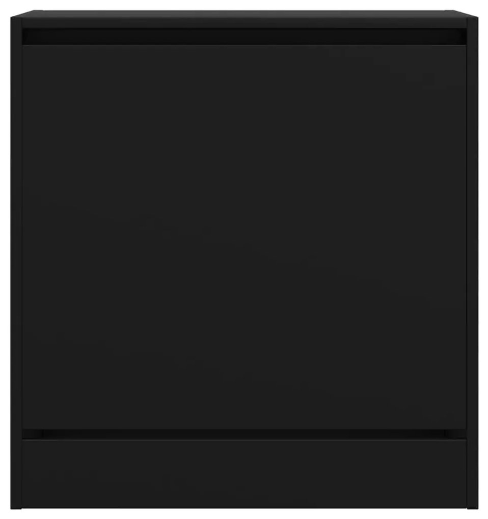 Παπουτσοθήκη Μαύρη 60x34x63,5 εκ. από Επεξεργασμένο Ξύλο - Μαύρο