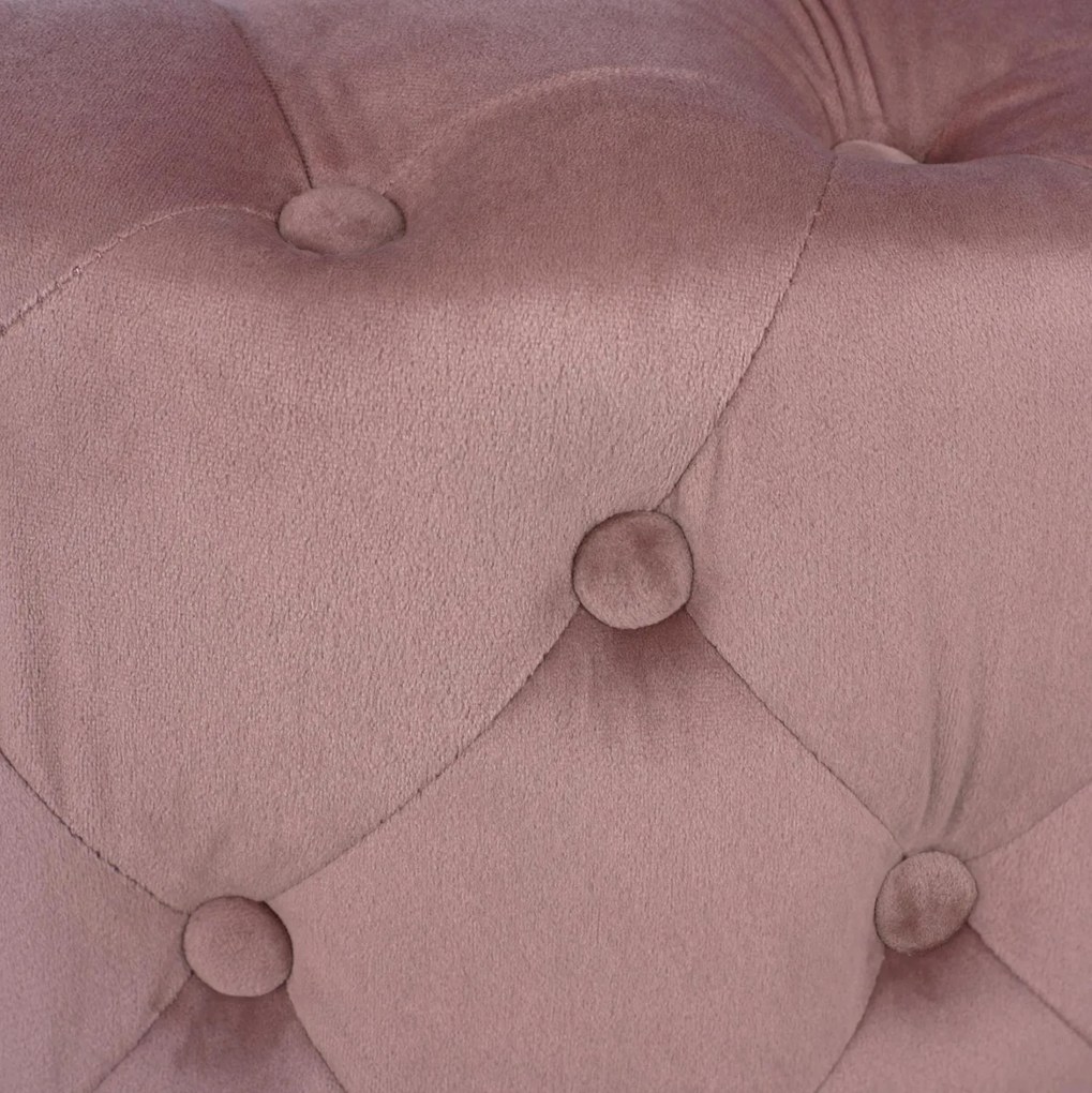 Σκαμπό KASSIE τύπου CHESTERFIELD Βελούδο Σάπιο μήλο Φ60x43Υ εκ. 60x60x43 εκ.