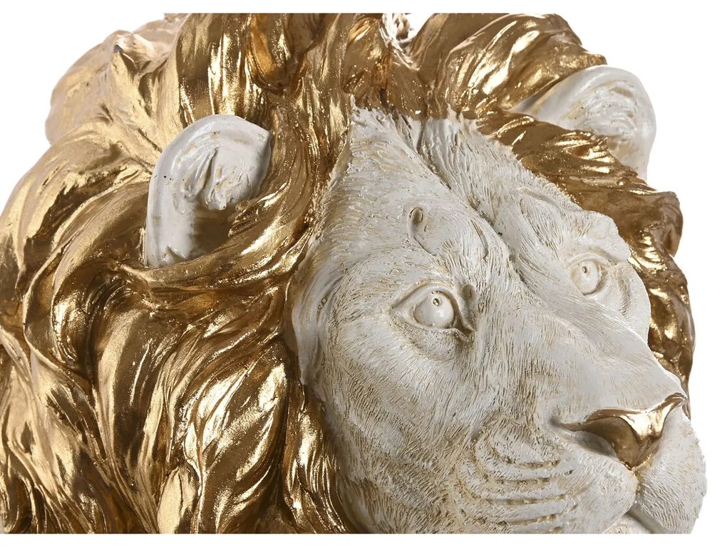 Διακοσμητική Φιγούρα Home ESPRIT Λευκό Χρυσό Λέων 80 x 36 x 39 cm