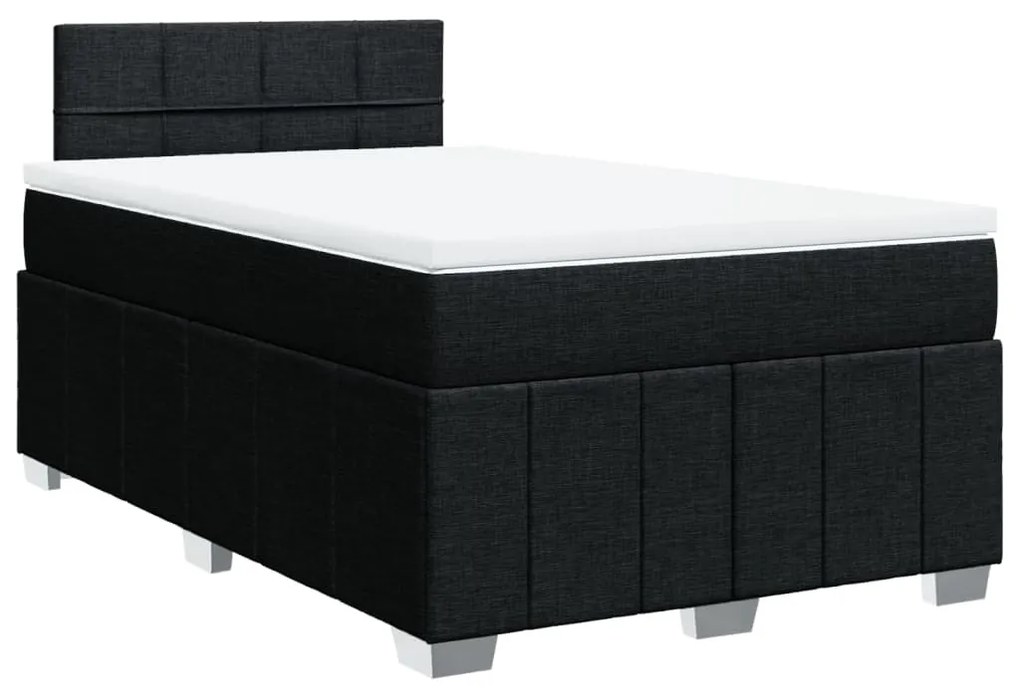 ΚΡΕΒΑΤΙ BOXSPRING ΜΕ ΣΤΡΩΜΑ ΜΑΥΡΟ 120X200 ΕΚ. ΥΦΑΣΜΑΤΙΝΟ 3287037