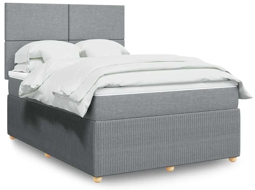 vidaXL Κρεβάτι Boxspring με Στρώμα Αν. Πράσινο 160x200εκ Υφασμάτινο