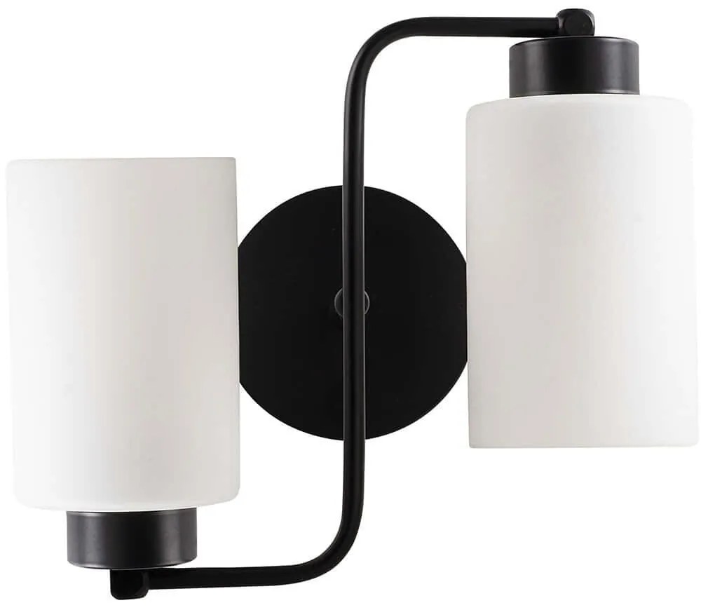 Φωτιστικό Τοίχου - Απλίκα Balcova 525NOR3120 Φ32x28cm 2xE27 40W Black-White Opviq