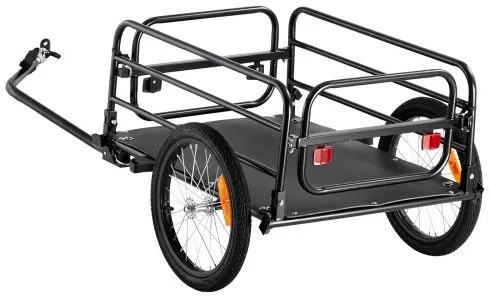 VEVOR Bike Cargo Trailer, 160 lbs Load Capacity, Heavy-Duty Bicycle Wagon Cart, Foldable Compact Storage &amp; Quick Release with Universal Hitch, 16&quot; Wheels, Safe Reflectors, Fits 22&quot;-28&quot; Bike Wheels