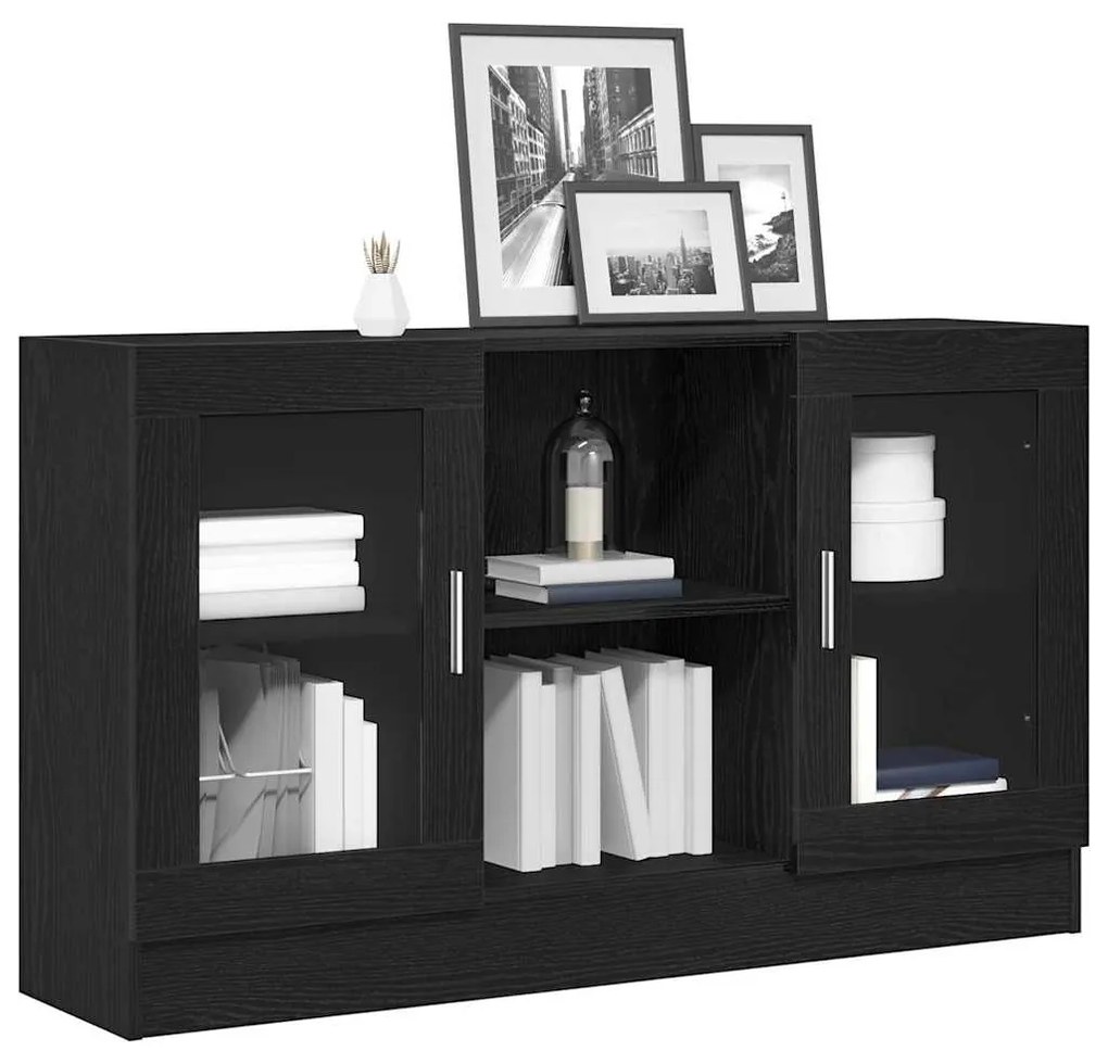 vidaXL Πλαϊνό γραφείο Μαύρο 120 x 30.5 x 70 εκ Επεξεργασμένο ξύλο