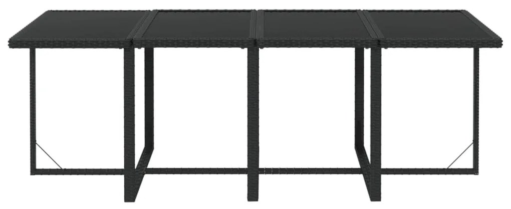 vidaXL Σετ Τραπεζαρίας Κήπου 9 τεμ. Μαύρο από Συνθ. Ρατάν με Μαξιλάρια