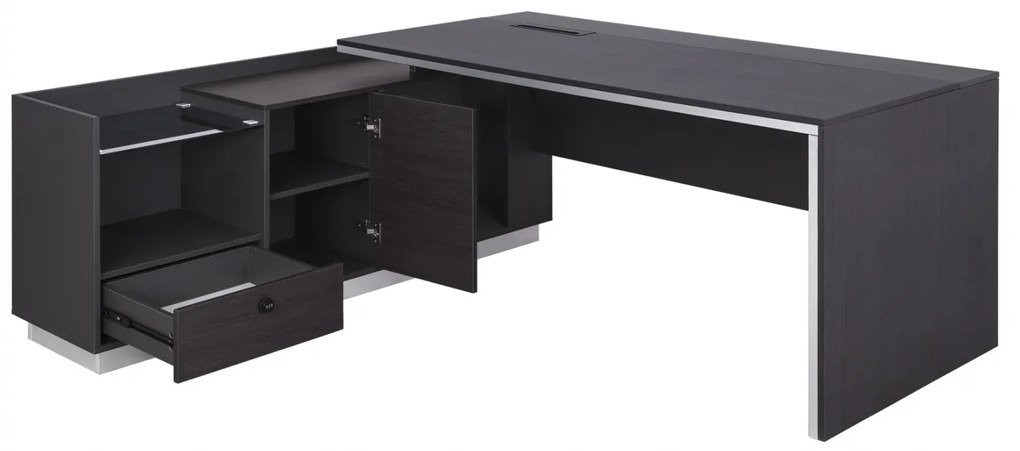ΓΡΑΦΕΙΟ ΕΠΑΓΓΕΛΜΑΤΙΚΟ ΑΡΙΣΤΕΡΗ ΓΩΝΙΑ ROSEWOOD HM2112L 200X160X76Υ εκ.