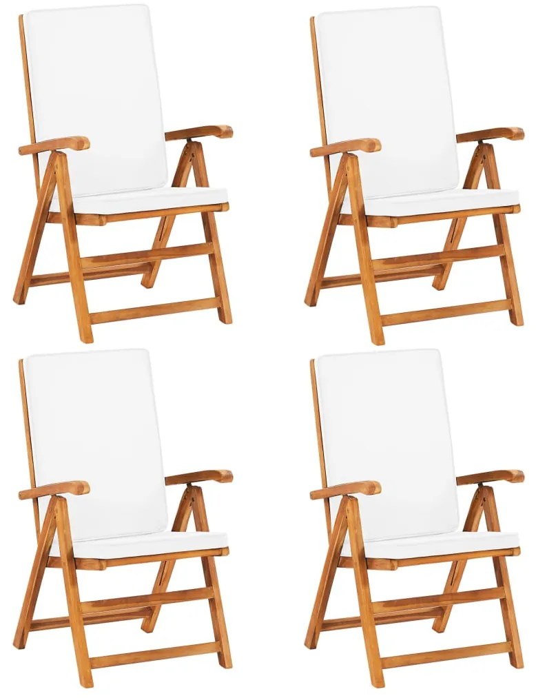 vidaXL Σετ Τραπεζαρίας Κήπου 5 τεμ. από Μασίφ Ξύλο Teak με Μαξιλάρια