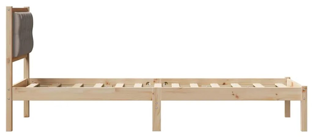 vidaXL Σκελετός Κρεβατιού Taupe 80 x 200 cm Στερεά ξυλεία πεύκου