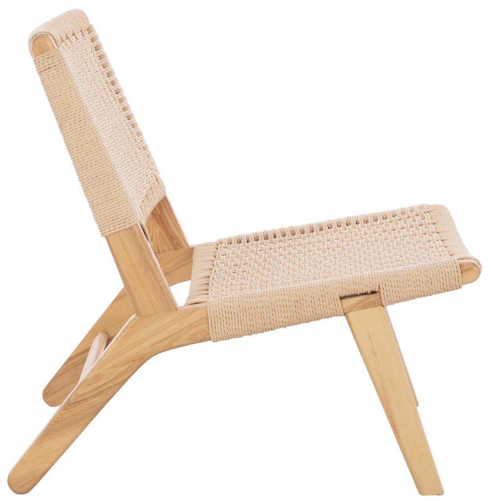 Πολυθρόνα ANIKA C8917.01 Ξύλινη με Πλέξη Σχοινί 67,5x75x73,5Yεκ. 67.5x75x73.5 εκ.