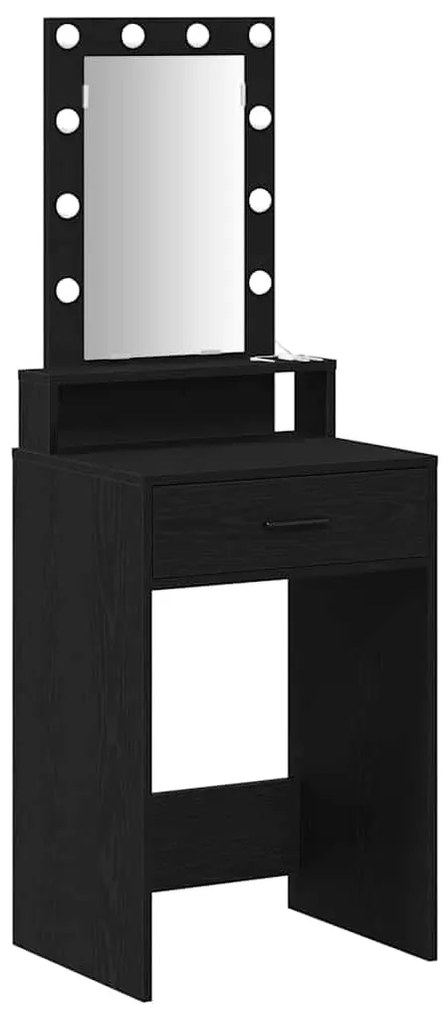 vidaXL Τραπέζι περιποίησης Μαύρο 50 x 41 x 140 εκ. Επεξεργασμένο ξύλο