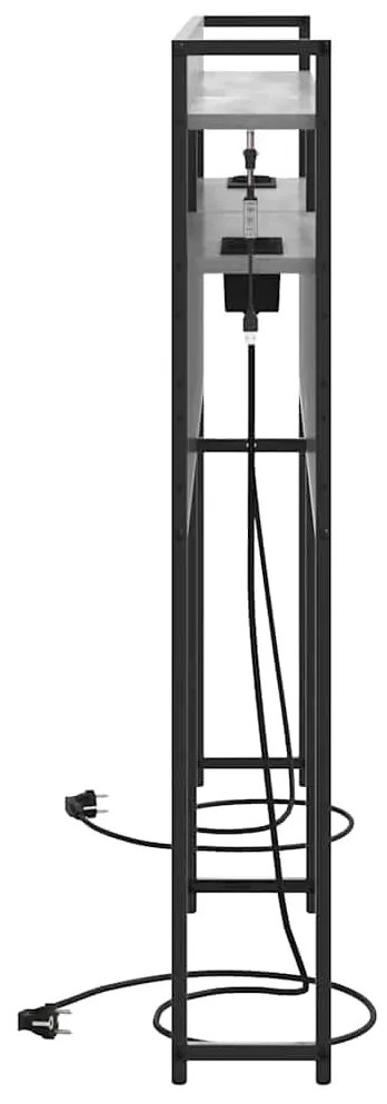 vidaXL Κεφαλάρι Αποθήκης με ράφι Γκρι sonoma 140 cm Επεξεργασμένο ξύλο