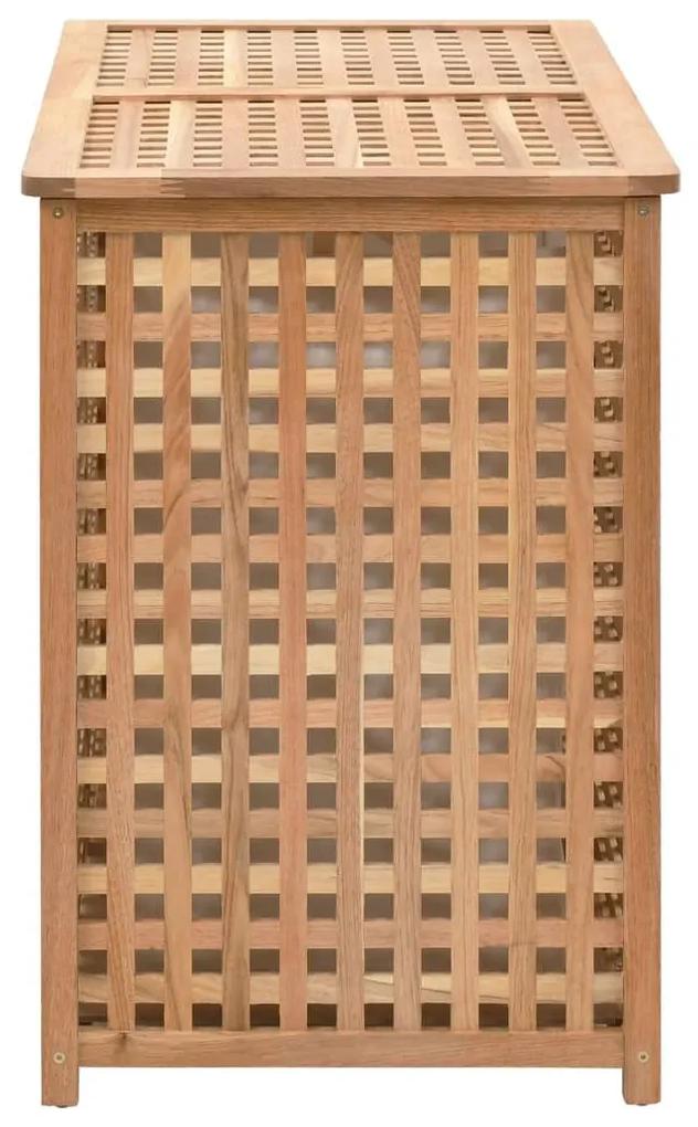 Καλάθι Απλύτων 87,5 x 46 x 67 εκ. από Μασίφ Ξύλο Καρυδιάς - Καφέ