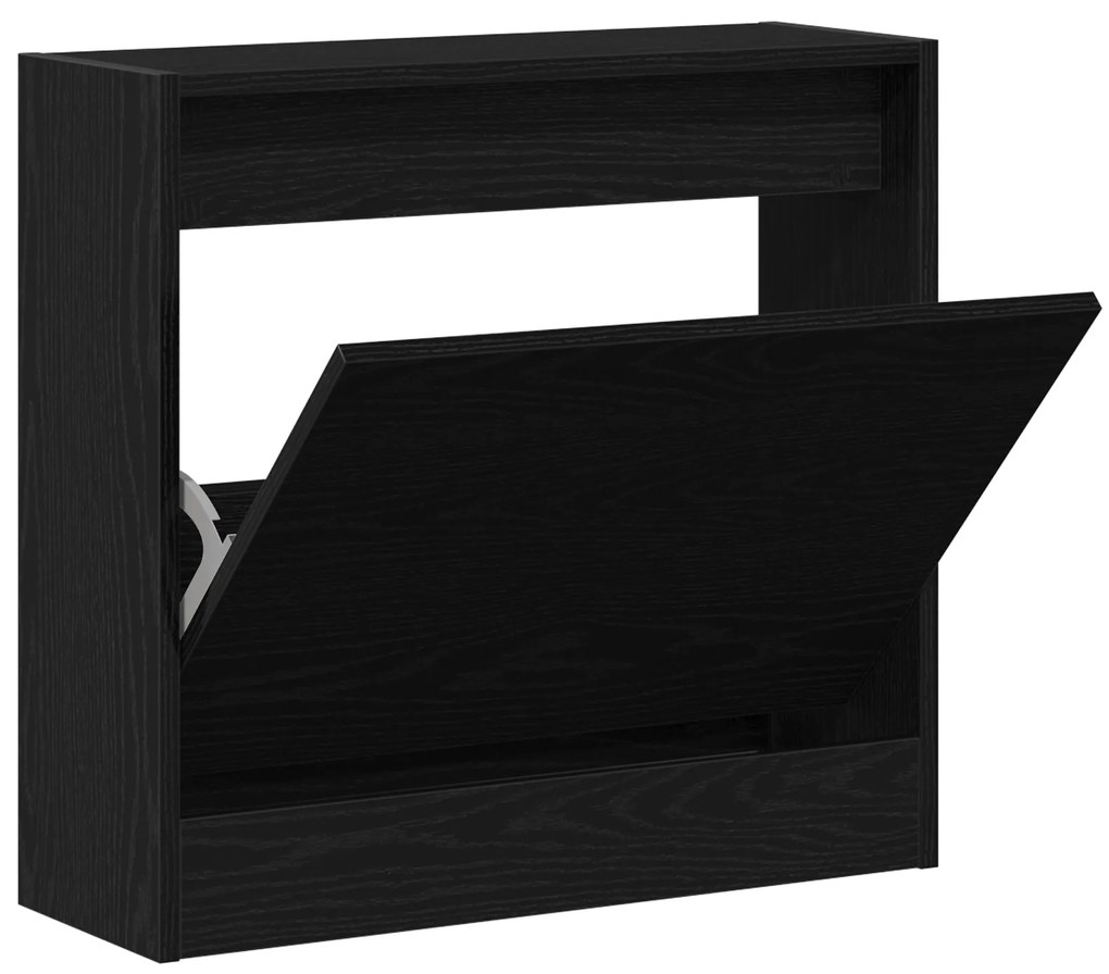 vidaXL Ντουλάπα Παπουτσιών  Μαύρο Δρυς 60x21x57 εκ Επεξεργασμένο Ξύλο